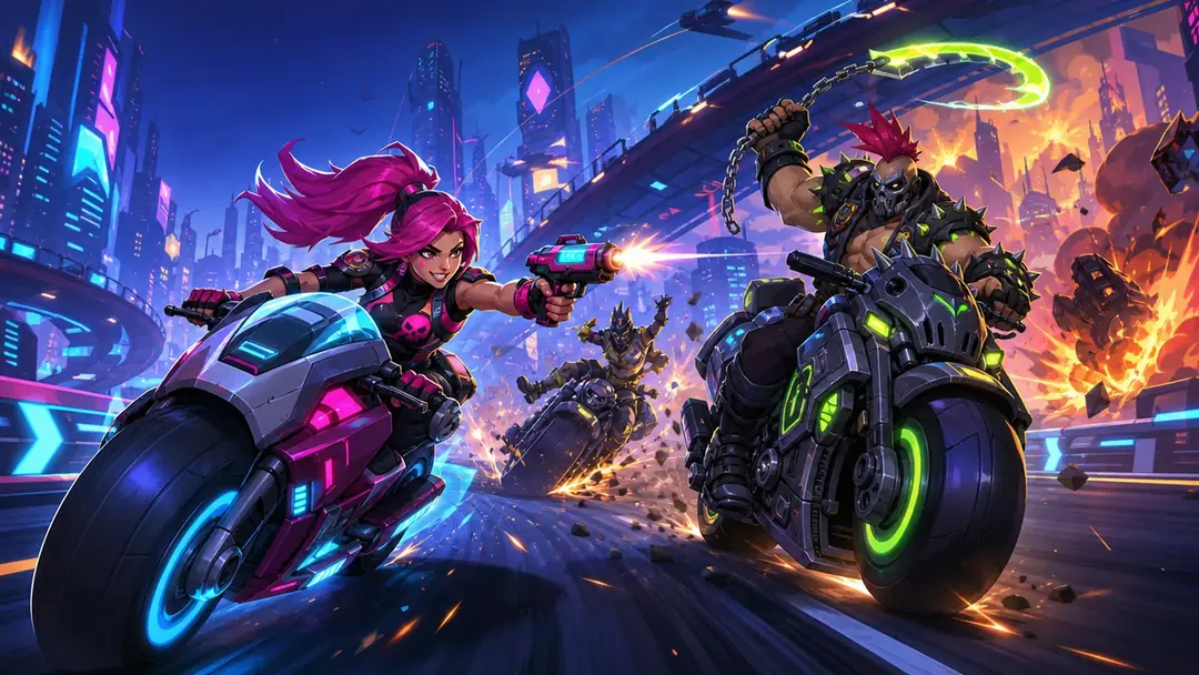 RoadRagers motorcycle combat racing key art 2