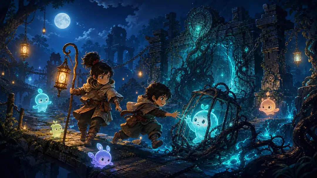 Spirit Keepers lantern rescue adventure key art 4